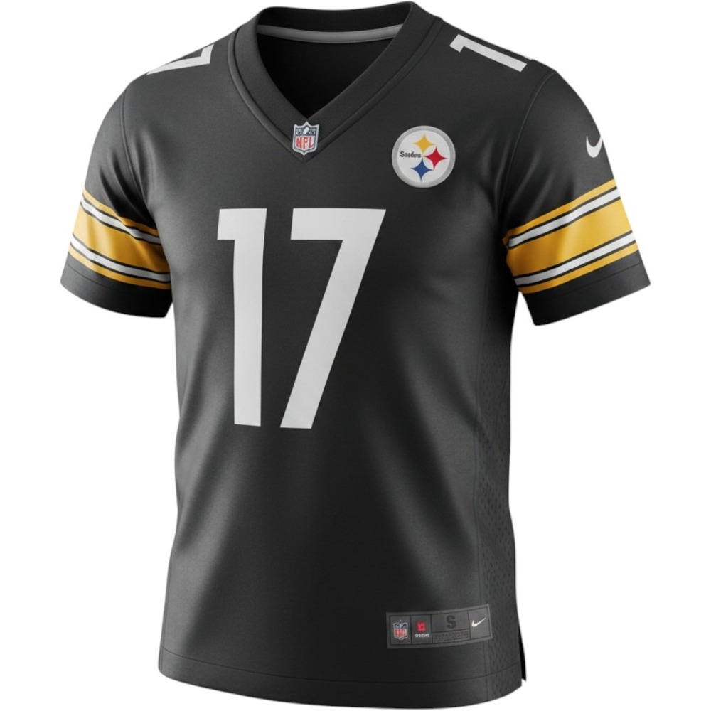 Nike On Field Mike Wallace #17 Steelers Jersey Youth Small Black NFL‎ Football
